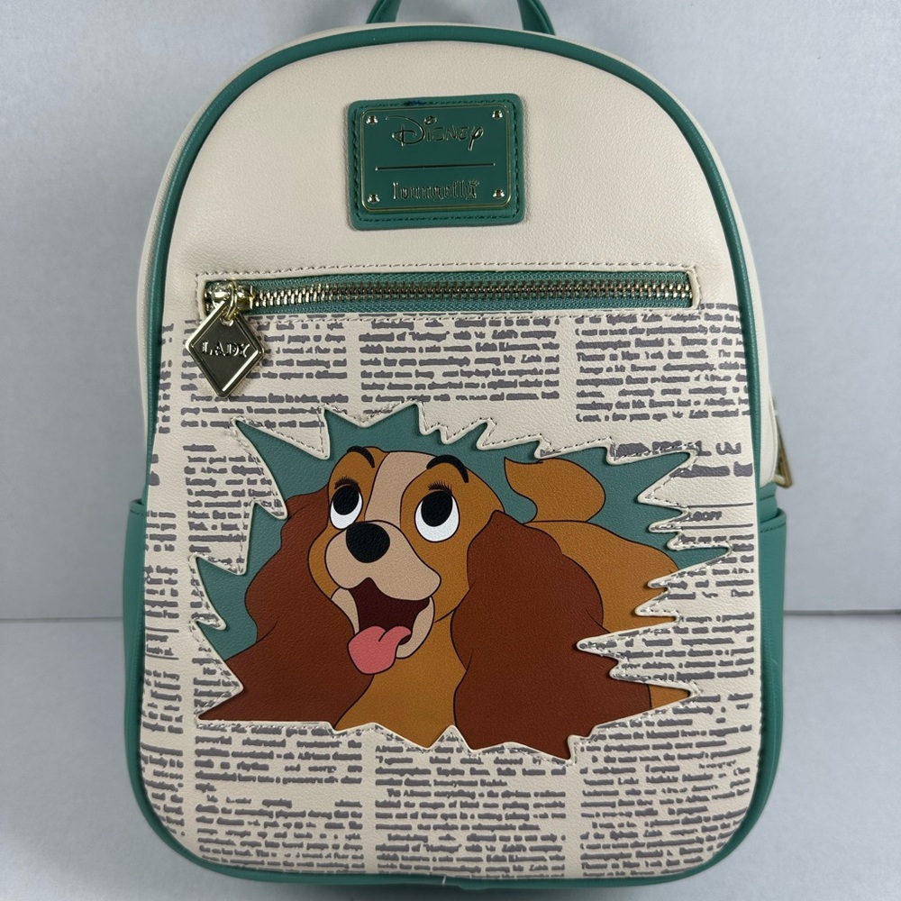 Loungefly Disney Lady and the Tramp Newspaper Mini Backpack - Picture 5 of 10